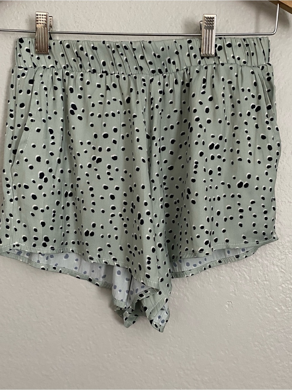 Saltwater Luxe Sleep Shorts Women's XS Seafoam Green Black Animal Print Satiny